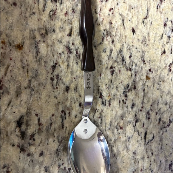 Cutco Polished Silver Spoon with Rich Brown Handle - Picture 1 of 5